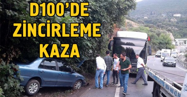 D100'de zincirleme trafik kazası: 6 yaralı