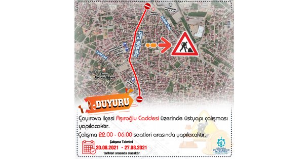 Darıca Aşıroğlu Caddesi'nde Çalışma