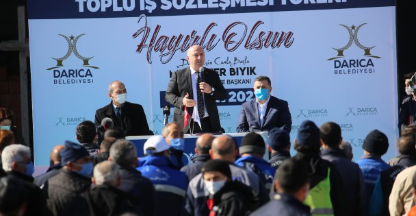 DARICA BELEDİYESİ'NDE İŞÇİNİN YÜZÜNÜ GÜLDÜREN TOPLU İŞ SÖZLEŞMESİ İMZALANDI