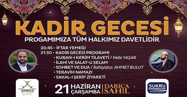 Darıca Kadir Gecesine Hazır