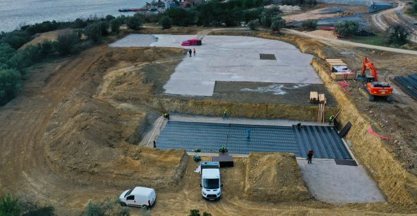 Darıca Millet Bahçesi 3. Etap'ta Millet Kıraathanesi'nin temel kazıları bitti