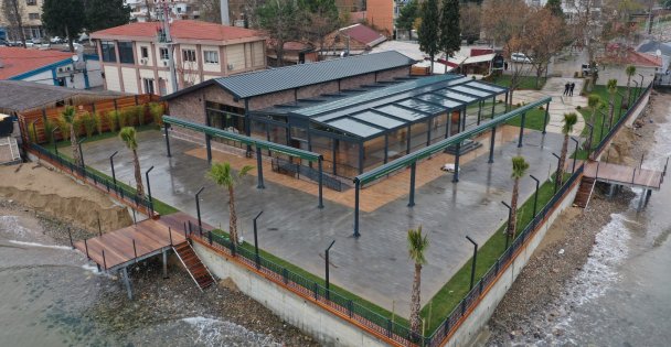 Darıca sahilinin incisi restoranda imalatlar tamamlandı