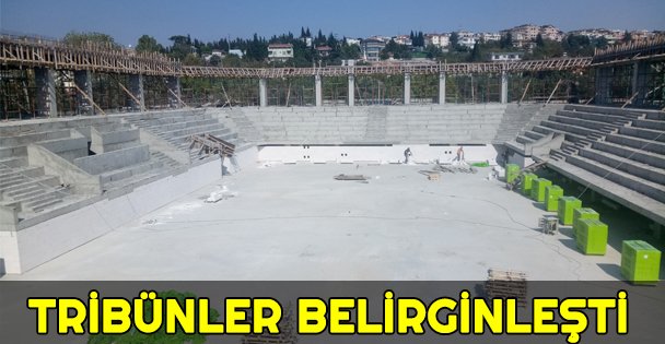 Darıca Spor Salonu'nun tribünleri belirginleşti