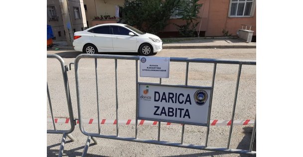 Darıca'da bir sokak karantinaya alındı