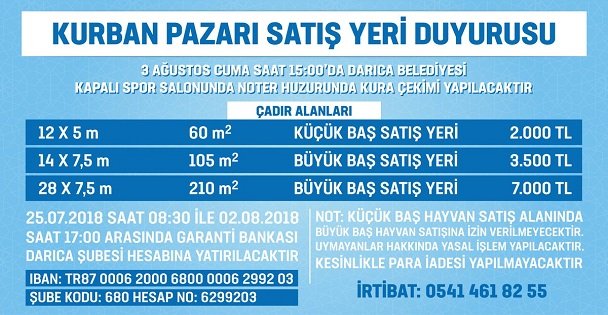 Darıca'da Kurban Satışları Başladı