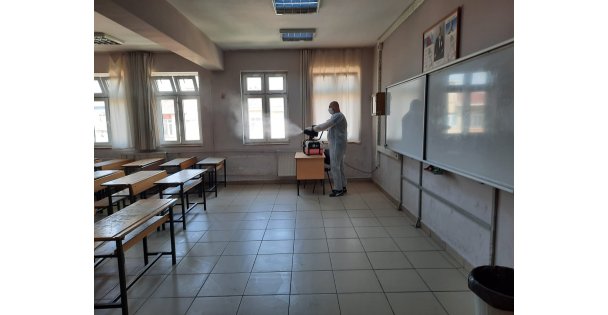 Darıca'da sınav öncesi okullar dezenfekte edildi