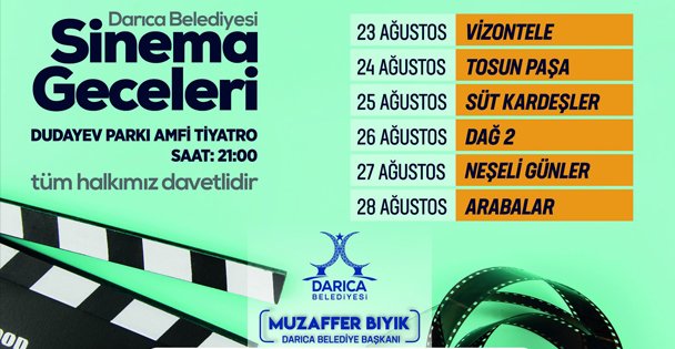 Darıca'da Sinema Geceleri Başlıyor