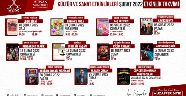 Darıca'da Şubat Ayı Dolu Dolu Geçecek