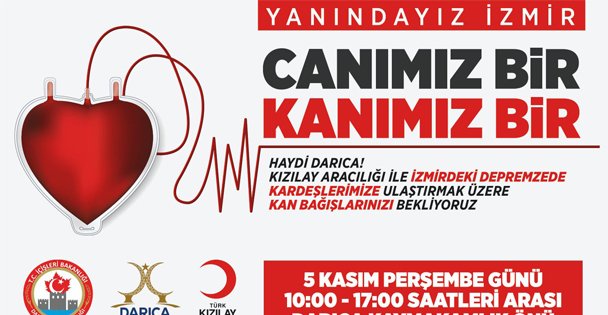 Darıca'dan İzmir İçin Kan Bağışı Kampanyası