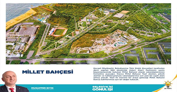 Darıcalılara Millet Bahçesi Müjdesi
