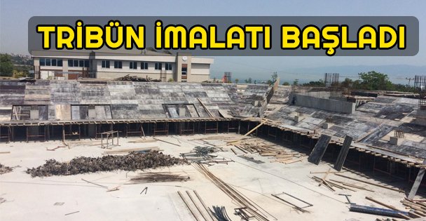 Darıca'nın dev spor salonunda  tribün imalatı başladı