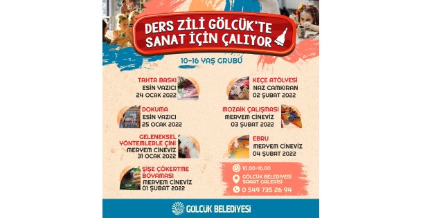 'DERS ZİLİ GÖLCÜK'TE SANAT İÇİN ÇALACAK”