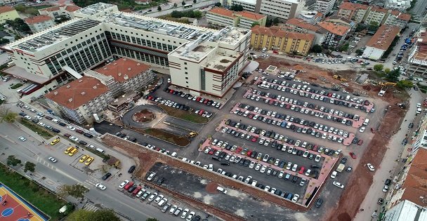 Devlet Hastanesi otoparkına son rötuşlar yapılıyor