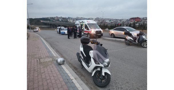Devrilen Motosikletin Sürücüsü Yaralandı