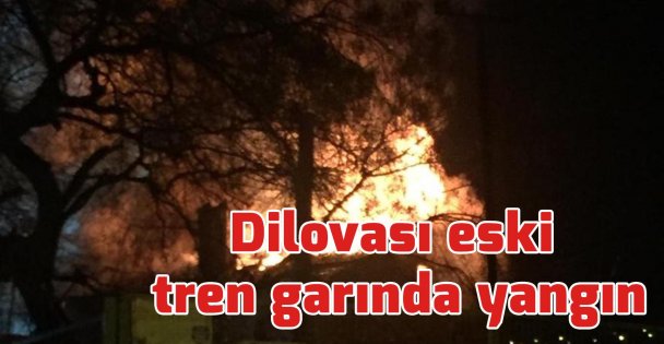 Dilovası eski tren garında yangın