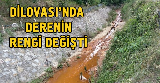 Dilovası'nda derenin rengi değişti