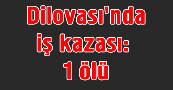 Dilovası'nda iş kazası: 1 ölü