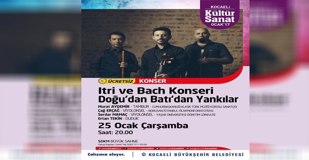 ‘Doğudan Batıdan Yankılar' Bu Konserde!