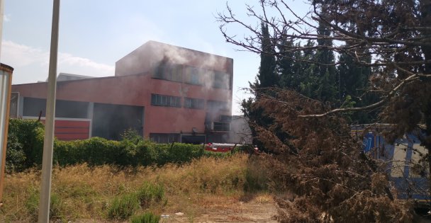 Döküm fabrikasında yangın çıktı