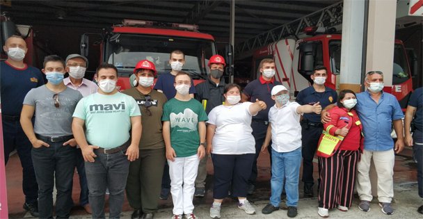 Down Sendromlu Çocuklar İtfaiyeciler Haftasını Kutladı