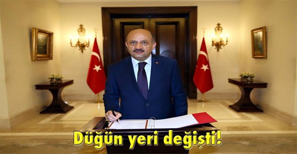 Düğün yeri değişti!