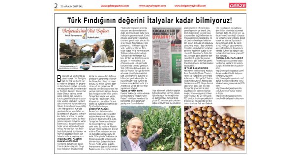 Dünya Markası Türk Fındığına İtalyanlar Kadar Sahip Çıkalım