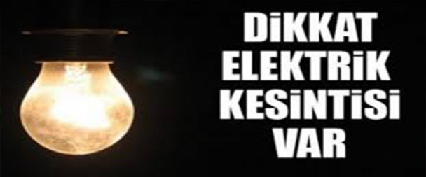 Elektrik Kesintisi Uyarısı