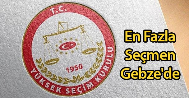 En Fazla Seçmen Gebze'de