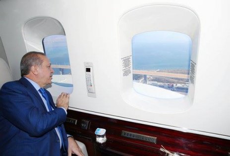 Erdoğan havadan inceledi!