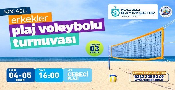 Erkekler Plaj Voleybolu Turnuvası Başlıyor