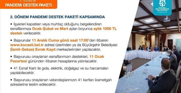 Esnaf destek paketinin detayları netleşti