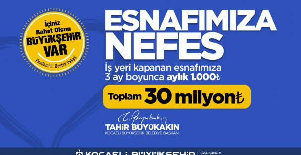 Esnaf Pandemi Destek Başvuruları Uzatıldı