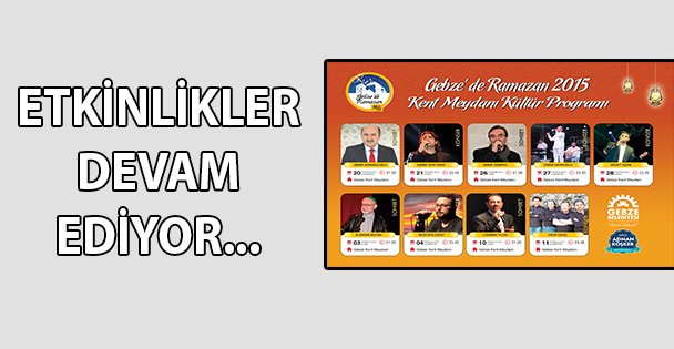 Etkinlikler devam ediyor