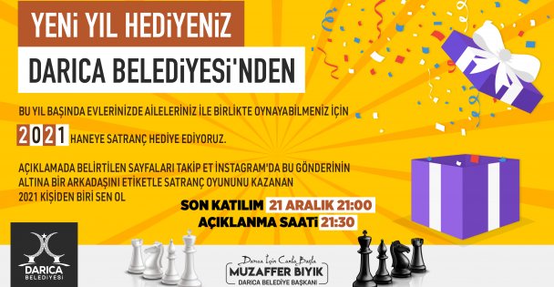 EVDE KALAN VATANDAŞLARA YENİ YIL HEDİYELERİ DARICA BELEDİYESİ'NDEN