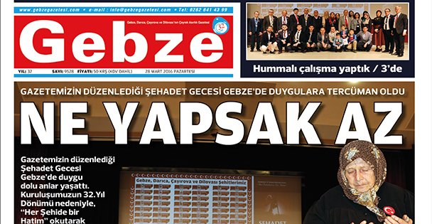 Gazetemizden şehadet sayısı!
