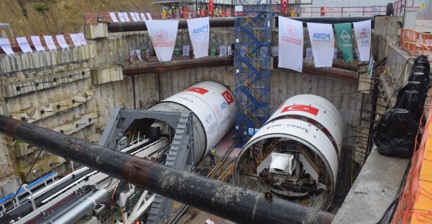 Gebze-Darıca Metrosunda Tünel Açma Kazısı Başladı