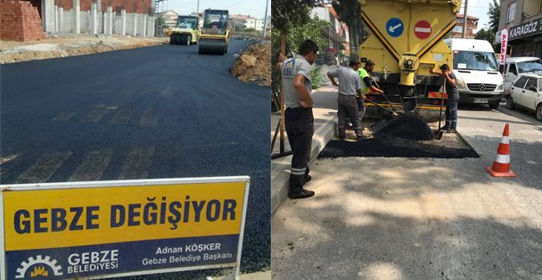 Gebze Fen İşleri Hız Kesmiyor