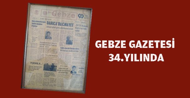 Gebze Gazetesi 34 yaşında