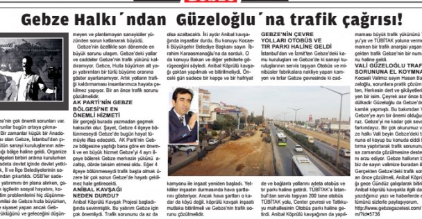 Gebze Halkı'ndan  Güzeloğlu'na trafik çağrısı!