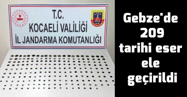 Gebze'de 209 tarihi eser ele geçirildi