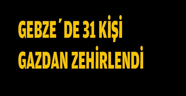 Gebze'de gaz zehirlenmesi
