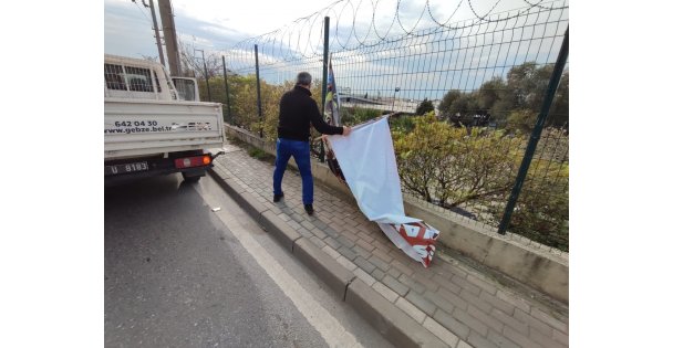 Gebze'de İzinsiz Afiş Asanlara Ceza