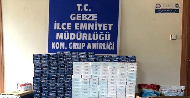 Gebze'de kaçak sigara operasyonu