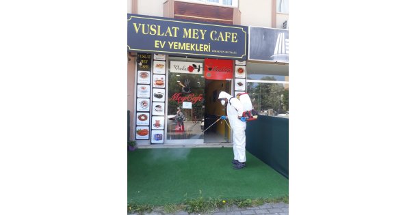 Gebze'de kafe ve lokantalar dezenfekte edildi   