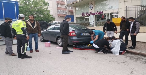 Gebze'de kamyonetin çarptığı hurda toplayıcı yaralandı