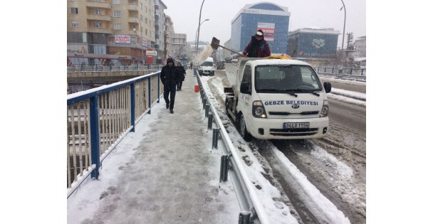 Gebze'de kar teyakkuzu