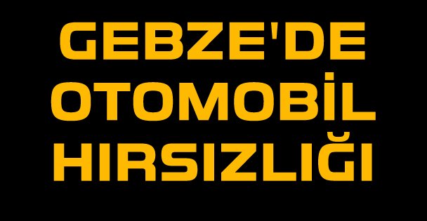 Gebze'de otomobil hırsızlığı operasyonu