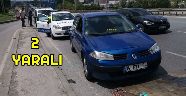 Gebze'de otomobilin çarptığı 2 kişi yaralandı