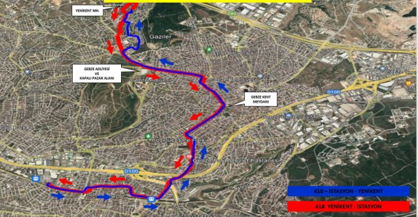 Gebze'de Toplu Taşımaya Yeni Düzenleme