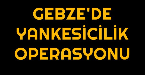 Gebze'de yankesicilik operasyonu